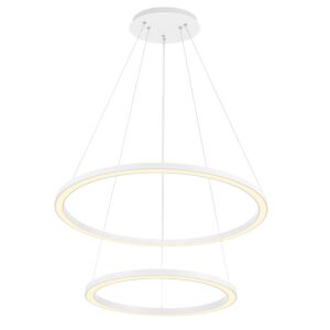 CWI Chalice LED Chandelier With White Finish