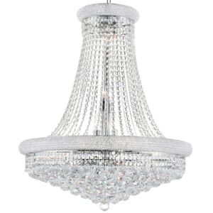 CWI Empire 18 Light Down Chandelier With Chrome Finish