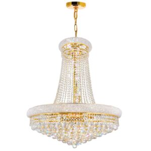CWI Empire 18 Light Down Chandelier With Gold Finish