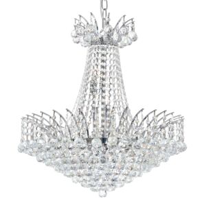 CWI Posh 11 Light Down Chandelier With Chrome Finish