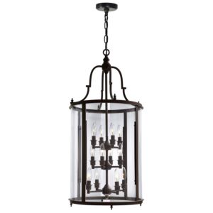 CWI Desire 12 Light Drum Shade Chandelier With Oil Rubbed Bronze Finish