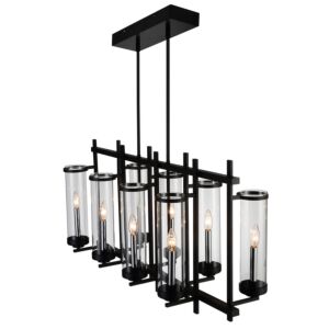 CWI Sierra 8 Light Up Chandelier With Black Finish