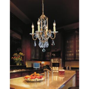CWI Electra 4 Light Up Chandelier With Oxidized Bronze Finish