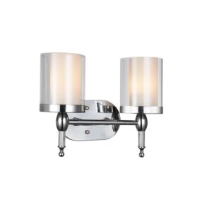 CWI Maybelle 2 Light Vanity Light With Chrome Finish
