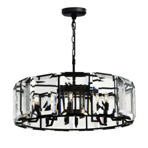 CWI Jacquet 12 Light Chandelier With Black Finish