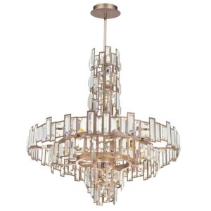 CWI Quida 18 Light Down Chandelier With Champagne Finish