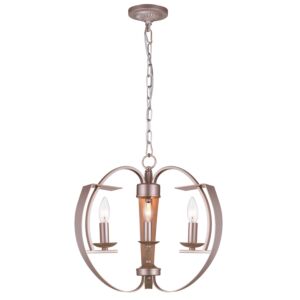 CWI Verbena 3 Light Chandelier With Pewter Finish