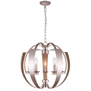 CWI Verbena 5 Light Chandelier With Pewter Finish