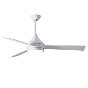 Donaire 3-Speed AC 52" Ceiling Fan w/ Integrated Light Kit in Gloss White with Gloss White blades