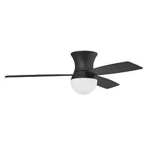 Craftmade Daybreak 1-Light Ceiling Fan with Blades Included in Flat Black