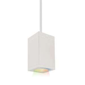 Cube Arch 1-Light LED Pendant in White