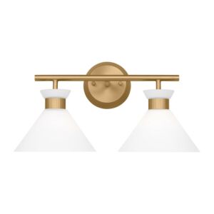 Belcarra 2-Light Bathroom Vanity Light in Satin Brass