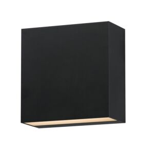 Cubed 2-Light LED Outdoor Wall Sconce in Black