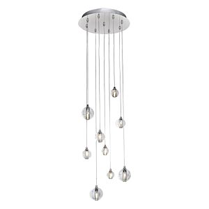 ET2 Harmony 12.75 Inch 9 Light Bubble Glass Pendant in Polished Chrome