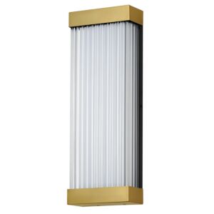 Acropolis 1-Light LED Outdoor Wall Sconce in Natural Aged Brass