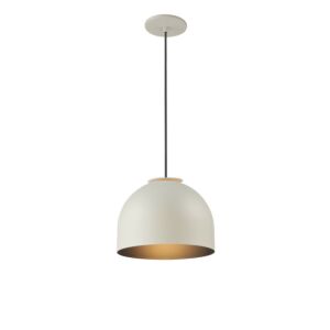 Foster 1-Light LED Pendant in Gray with Black