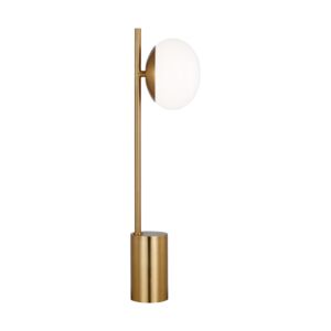 Lune 1-Light Table Lamp in Burnished Brass