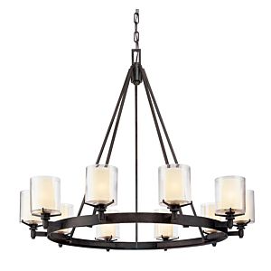 Troy Arcadia 10 Light Chandelier in French Iron