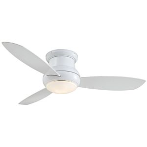 Minka Aire Concept II 52 Inch Indoor/Outdoor LED Flush Mount Ceiling Fan in White