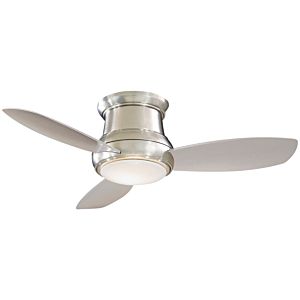Minka Aire Concept II 44 Inch LED Flush Mount Ceiling Fan in Brushed Nickel