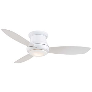 Minka Aire Concept II 52 Inch LED Flush Mount Ceiling Fan in White