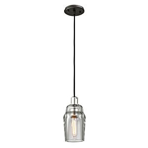 Citizen 1-Light Pendant in Graphite with Polished Nickel
