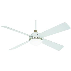 Minka Aire Orb LED 54 Inch Indoor Ceiling Fan in Flat White with Brushed Nickel