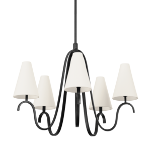 Melor 5-Light Chandelier in Forged Iron