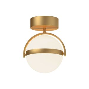 Globo LED Flush Mount Ceiling Light in Brushed Gold