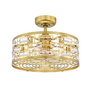 Klout 5-Light 22" Ceiling Fan in Brushed Satin Brass