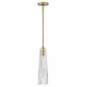 Fredrick Ramond Cosette 1-Light Pendant In Heritage Brass With Clear Glass