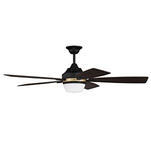Craftmade Fresco Indoor Ceiling Fan in Flat Black with Satin Brass