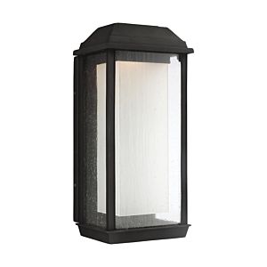 Visual Comfort Studio McHenry Large StoneStrong Outdoor LED Wall Lantern in Textured Black
