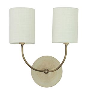 House of Troy Scatchard 14.5 Inch 2 Light Double Wall Lamp in Oatmeal