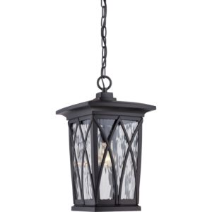 Grover 1-Light Outdoor Hanging Lantern in Mystic Black