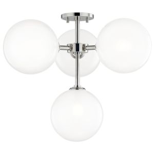 Mitzi Ashleigh 4 Light Ceiling Light in Polished Nickel