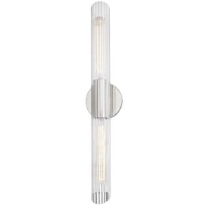 Mitzi Cecily 2 Light 25 Inch Wall Sconce in Polished Nickel