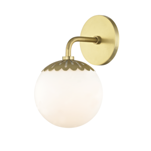 Mitzi Paige Globe Wall Sconce in Aged Brass