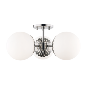 Mitzi Paige 3 Light Ceiling Light in Polished Nickel