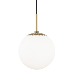 Mitzi Paige 17 Inch Pendant Light in Aged Brass