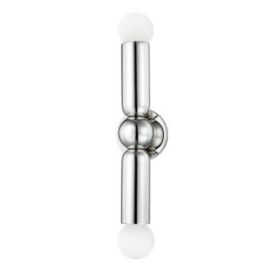 Lolly 2-Light Wall Sconce in Polished Nickel