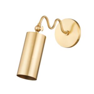 Bea 1-Light Wall Sconce in Aged Brass