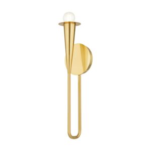 Danna 1-Light Wall Sconce in Aged Brass