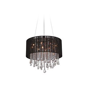 Beverly Dr. 12-Light 1Dual Mount with Flush & Hanging in Black Silk String