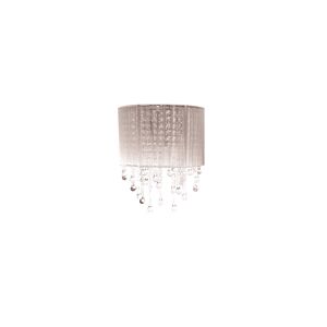 Beverly Dr. 2-Light Wall Sconce in Silver Silk String