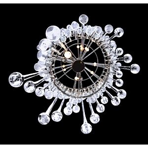 Hollywood Blvd. 29-Light Chandelier in Polish Nickel with Clear Glass Tear Drops