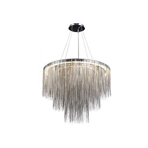 Fountain Ave 18-Light LED Chandelier in Polished Nickel