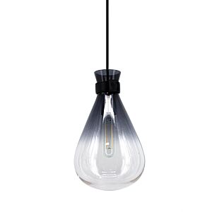 Del Mar 1-Light Pendant in Smoke with Cleasr