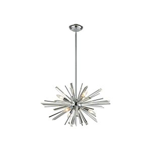 Palisades Ave. 6-Light Chandelier in Chrome With Clear Glass