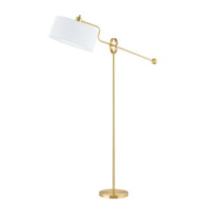 Libby 1-Light Floor Lamp in Aged Brass